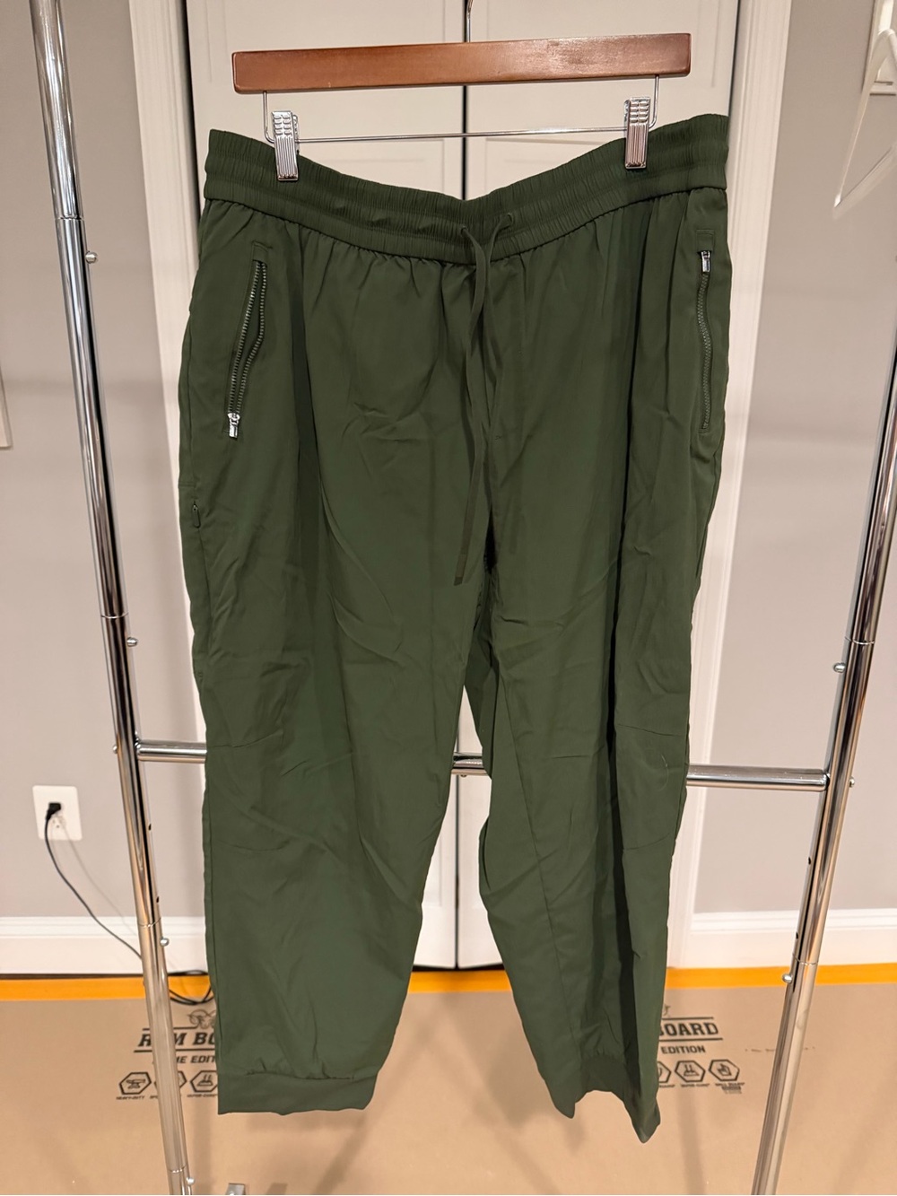 Women’s Olive Green Drawstring Jogger Pants